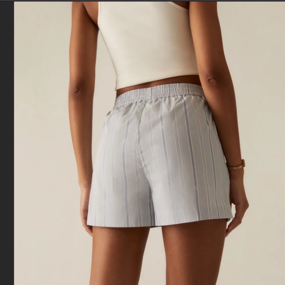 Kith Ida Logo Stripe Boxer Shorts Women's Medium, Blue + White Pinstripe - Picture 4 of 11